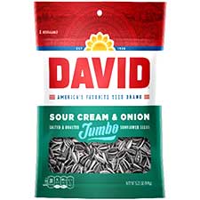 David Jumbo Sour Cream N Onion Sunflower Seeds 5.25oz Bag