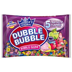 Dubble Bubble 5-Flavor Twist Wrapped Gum 1 Lb