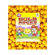 Dubble Bubble 1 Inch Gold Rocks Gumballs 1lb