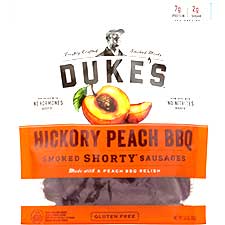 Dukes Shorty Peach BBQ Sausages 5oz Bag