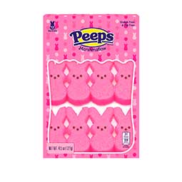 Just Born Easter Peeps Pink Marshmallow Bunnies 4.5oz Box