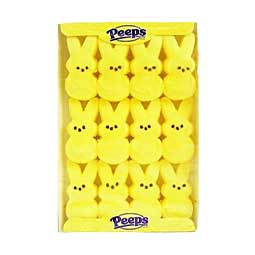 Just Born Easter Peeps Yellow Marshmallow Bunnies 4.5oz Box