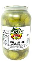 Kaiser Dill Pickles Sliced One Eighth Inch Smooth Cut Gallon Jar