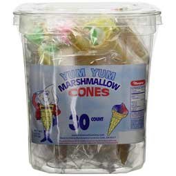 Marpro Yum Yum Marshmallow Candy Cones 30ct Tub