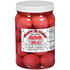 Matt and Dana Pickled Eggs Red Half Gallon Jar