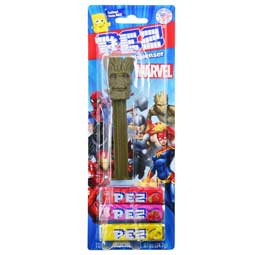 Pez Dispenser Marvel Groot with Candy Rolls