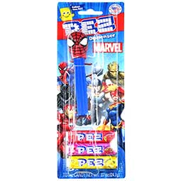 PEZ Dispenser Marvel Spiderman with Candy Rolls