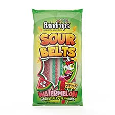 Raindrops Sour Belts Watermelon 3.52oz Bag