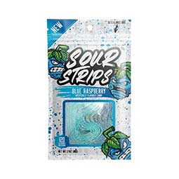 Sour Strips Blue Raspberry 3.4oz Bag