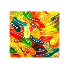 Sunrise Small Gummi Worms 12 Flavors 1lb