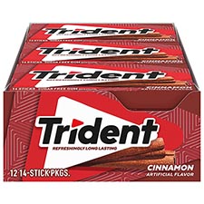 Trident Sugar Free Gum Cinnamon 12ct Box