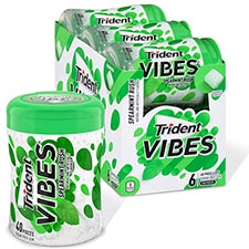 Trident Sugar Free Gum Vibes Spearmint Rush 6ct Box