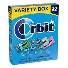 Wrigleys Orbit Mint Sugarfree Variety Pack 14 ct 20 pk