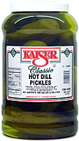 Kaiser Hot Dill Pickles Gallon Jar 7 to 9 Count