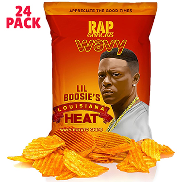 RAP SNACKS Boosie Louisiana Heat Oowee Wavy 2.5oz Bags 24ct Box