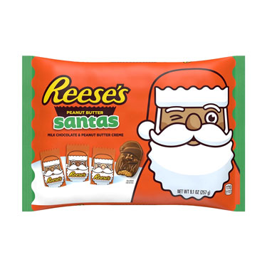 Reeses Christmas Milk Chocolate Peanut Butter Santas 9.1oz Bag