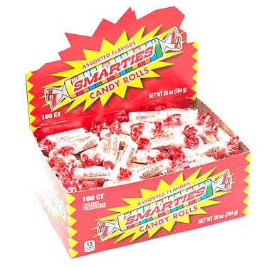 Smarties Candy Rolls 160ct Box