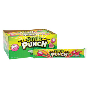 Sour Punch Straws Watermelon 24ct Box