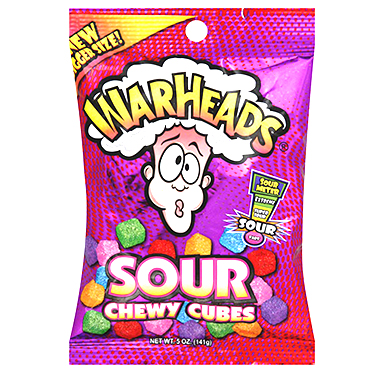 Warheads Sour Chewy Cubes 5oz Bag