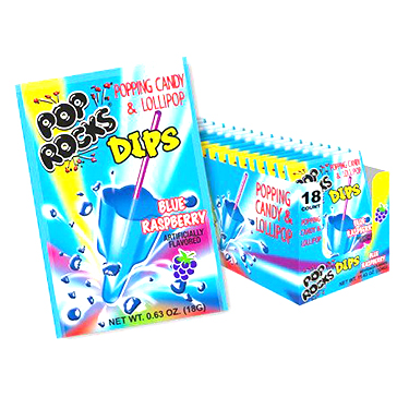 Pop Rocks Dips Blue Raspberry 18ct Box