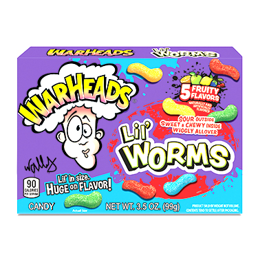 Warheads Lil Worms 3.5oz Box